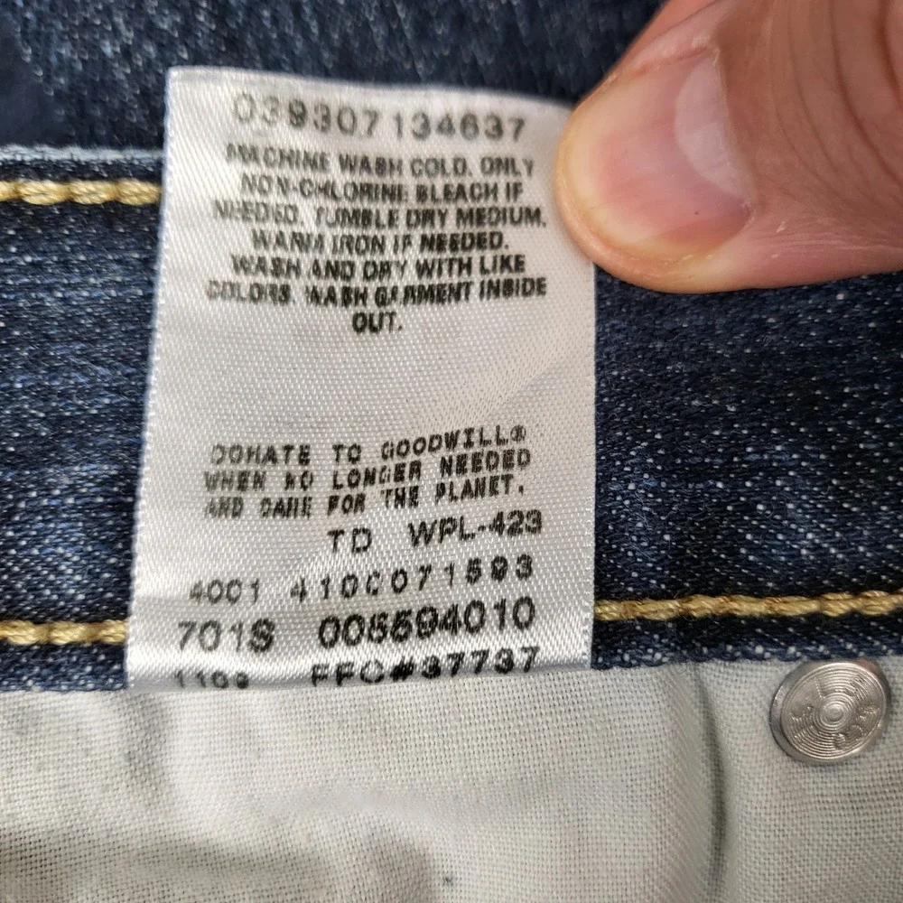 Levis 559 Vtg Y2K Relaxed Straight Jeans Mens 32x36 Blue Excellent Dark Wash